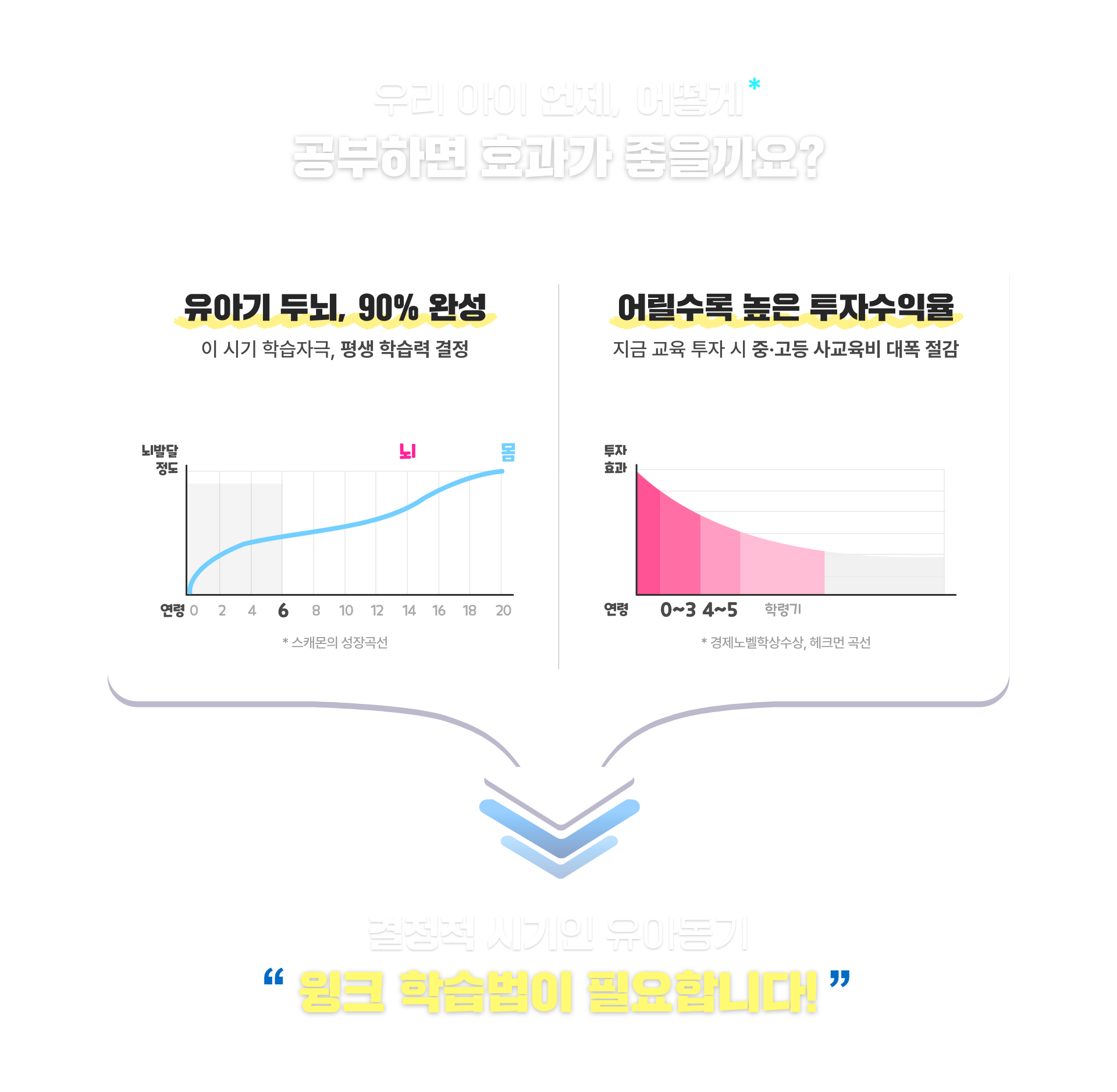 우리 아이에게 왜 윙크 학습법이 필요한지 보여주는 그래프